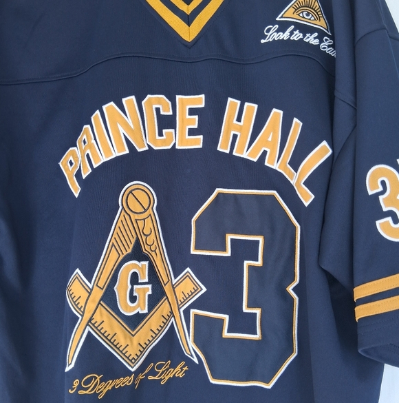 Bigboy Headgear Prince Hall Masonic Fraternity F & AM Jersey Mens Size 3X Blue - Picture 11 of 11